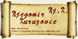 Njegomir Kuruzović vizit kartica